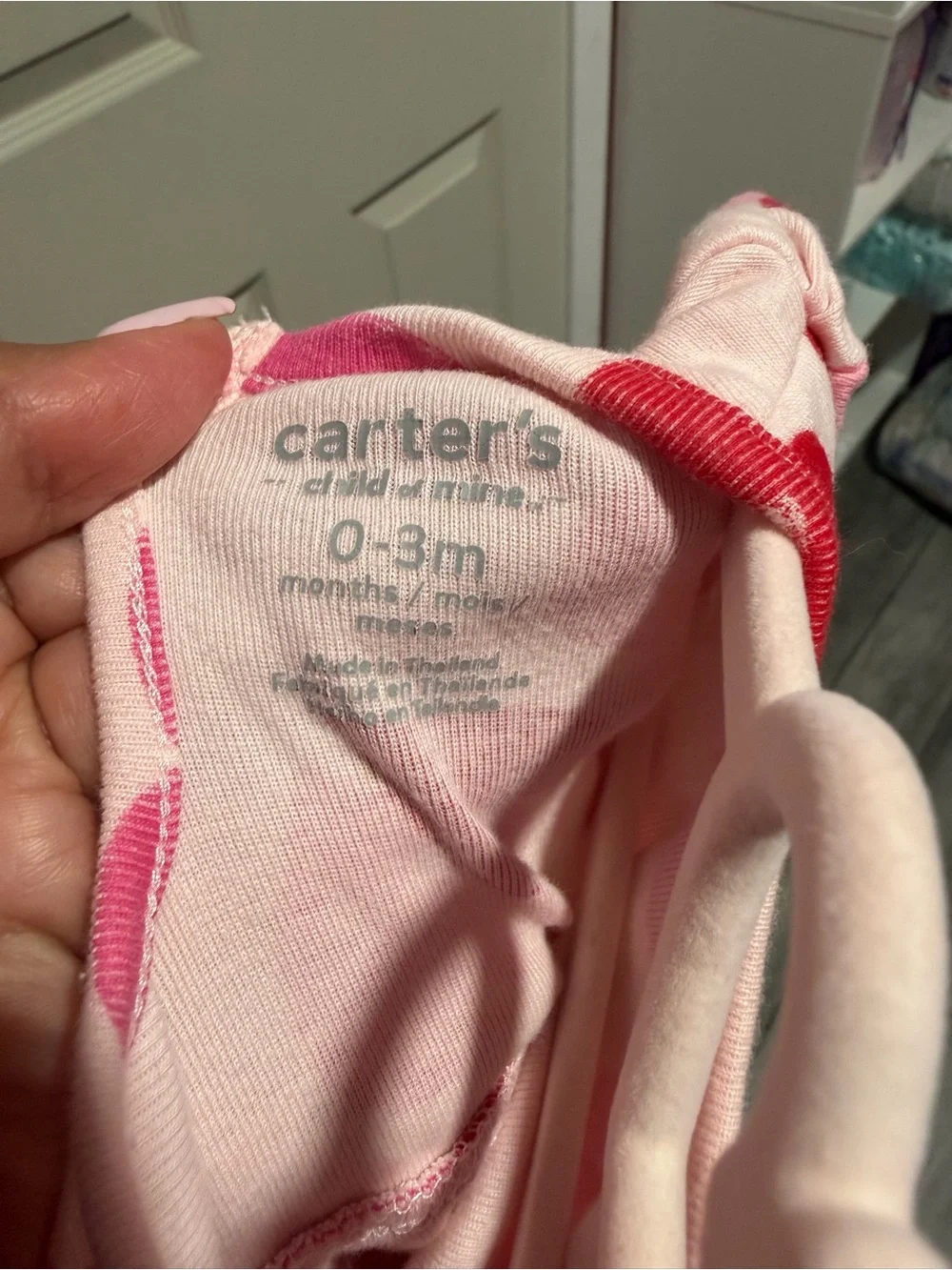 Carter's Light Pink Dress with Red and Hot Pink Hearts